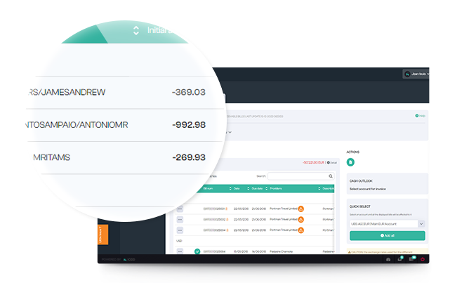 Booked bills overview